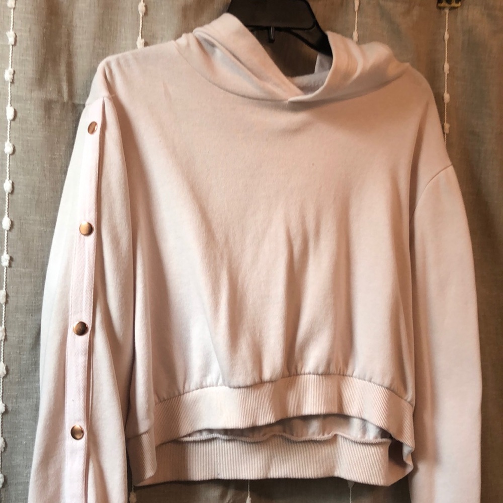 Pink crop hoodie